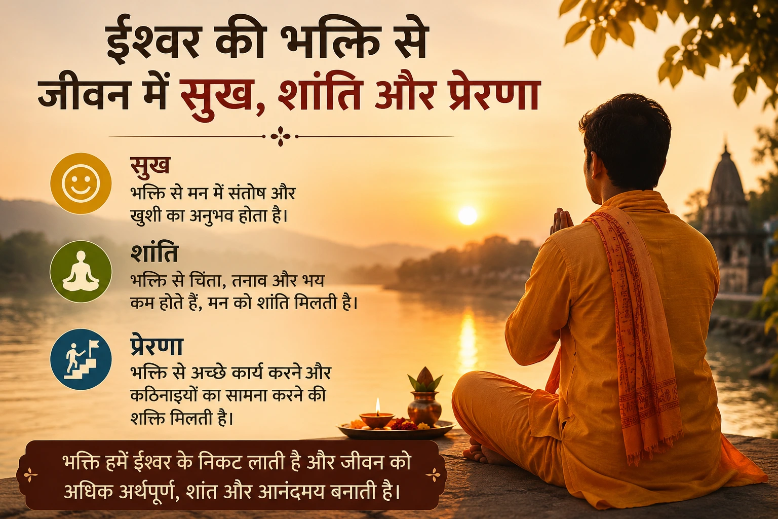 ईश्वर की भक्ति से जीवन में सुख, शांति और प्रेरणा